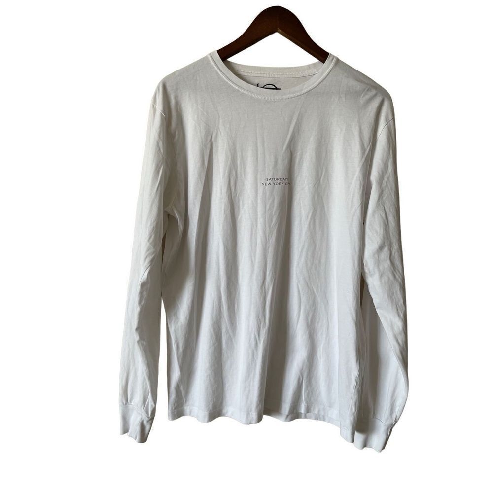 White Long Sleeve Crewneck Shirt